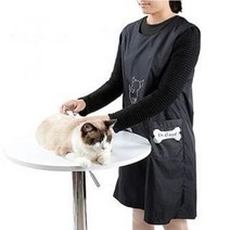 강아지 애견 미용가운 미용사가운 미용훈련사용품 방수앞치마 털박힘방지, M