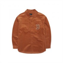 MLB 베이직 미디움로고 코듀로이 오버핏 셔츠 B Brown
