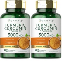 Carlyle 칼라일 강황 커큐민 추출 3000mg 90캡슐 2개, 1개, 90정