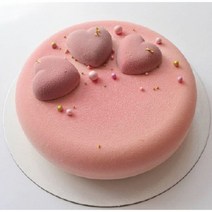 기본 라운드 원형 큰 사이즈 무스 앙금 꽃 떡 케이크 실리콘 몰드 1구 (홀케이크 전용)