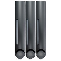 비엔티하임 욕실 물비누 디스펜서 샴푸통 리필용기 주방 세제통, 타공 설치, 3구, BM500B 블랙 물비누통, 1개