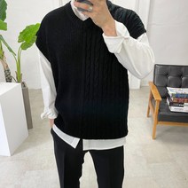 스트릿제이 하프 니트 조끼
