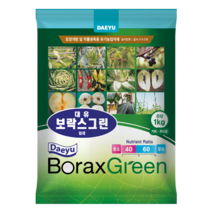 대유 보락스그린 배추 붕사 비료 입상 붕소 붕사 부족 고추 밑거름 추비 +자재스토어 장갑셋트, 1kg, 4개