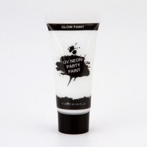 수성 야광 페인트 셀프 에기 물감 diy6색 형광 바디 페인트 안료 Uv 조명 세척 가능 발광 다크 아트의 얼, 06 White