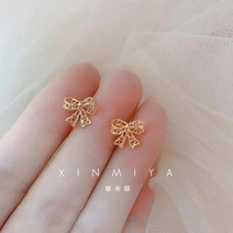귀걸이 한 쌍의 실버 도금 귀 피어싱 보석 로맨틱 지르콘 꽃 나비 스터드 여자 십대 액세서리