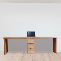 [다오름] 다움2 50T상판 서랍통 2400 2인용책상 2인 학생책상, 색상:화이트