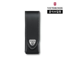 [빅토리녹스 공식] 맥가이버 캠핑 멀티툴 스위스 아미 나이프 칼 전용 가죽 벨트 파우치 블랙 4.0523.3, 1개