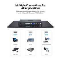 터치모니터UPERFECT-FHD 1080P IPS LCD 휴대용 모니터 PS5 XBOx360 VGA DVI HP HDMI 인터페이스 13.3 인치, 02 AU 플러그