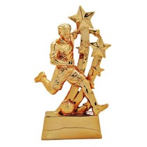 트로피 미니 우승 시상식 졸업 골프 축구 트로피 축구 게임 플레이어 활동 트로피 수지 공예 전기 도금 금, 04 D