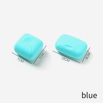 자가발전기 욕실 액세서리 캔디 컬러 비누 접시 홀더 광장 휴대용 보관 용기 플라스틱 여행 용품, 하나, blue rectangle