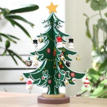 입체목각 크리스마스 트리&크리스마스용품 컬렉션, 1. 크리스마스 목각 트리 27cm 레드