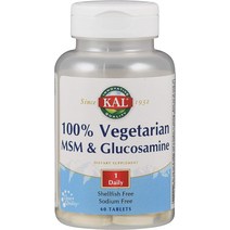 MSM KAL 글루코사민 식물성 정제 500mg 60개 영양제직구