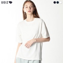 [UGIZ] 조이풀 솔리드 루즈핏 티셔츠 (남녀공용) (택가격:49000원)