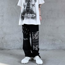 남성 가을 캐주얼 면 루즈 힙합 하이 스트리트 팬츠