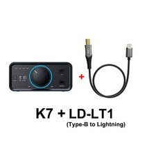 FiiO K7 K7BT 고해상도 오디오 HIFI 데스크탑 DAC 헤드폰 앰프 듀얼 AK4493S 블루투스 PCM384 DSD USB 광 동축 RCA 입력, [05] K7 and LD-LT1, 5.K7 and LD-LT1