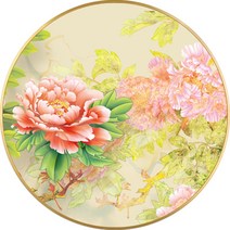 화사한 부귀 모란꽃 원형 보석십자수 목단화 DIY 패키지 AB비즈 큐빅 비즈 공예, 70x70cm