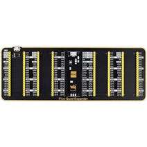 BFab 라즈베리 파이 피코용 듀얼 GPIO 확장기 더 많은 확장 모듈 연결 직접 부착 또는 점퍼 와이어 2 세트 2 x 20 수 헤더, Pico Quad -Expander