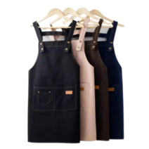 그리에티 길이조절 바리스타 데님 앞치마, 블랙, 1개