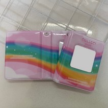 즉석 플로라이드 인화 폴라로이드 카메라 편지 인쇄 된 사진 앨범 3 인치 Photocard 바인더 Instax 미니 스크랩북 수집 도서 Kpop 카드, 12 B-rainbow square