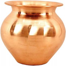 Copper Kalash Lota Pot Puja Wedding Purpose Temple Home and Perfect for gift.Capacity 500 ML 100%, 1