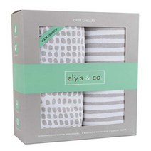 Waterproof Crib Sheet | Toddler Sheet no Need for Crib Mattress Pad Cover or Protector I Taupe Splas