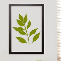 아트박스/꾸밈 ck077-북유럽식물_투명액자, 블랙/라이트올리브