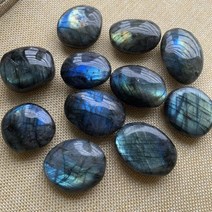 힐링 차크라 스톤 치유의 돌 명상 마음챙김 pc 자연 블루 컬러 Labradorite 원래 월장석 천연 장식 보내기 무작위 dropship, CHINA, 40g-50g