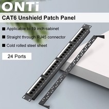 패널교체 onti 24 포트 cat6 utp 키스톤 패치 패널 19 인치 1u rj45 패치 패널 cat6 케이블 프레임 24 포트 목록에 있는 랙마운트 패널, 씨엔