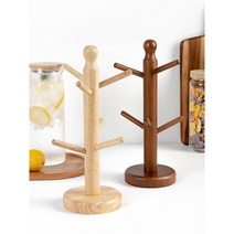 원목 트리형 컵걸이 2컬러 고무나무 자작나무 견고한 악세사리 인테리어소품 머그컵, 내추럴