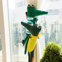 일음쇼핑^^*m동물 커튼 타이백 커텐 장식 인형_악어 엘로우 인테리어 걸이 소품 자녀방 아이 커튼끈일medi^*^, ab*^^선택없는