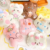 보온 물주머니 실리콘 온수 핫팩 따뜻한 캠핑 겨울 손난로, 양털 캐릭터 손난로 B타입