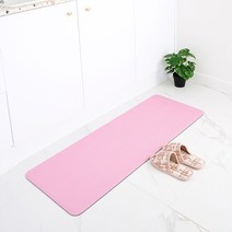 1초 순삭 흡수 빨아쓰는 3세대 규조토 다용도 발매트 주방매트, 120x45cm, 핑크