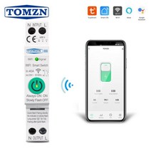 누전 배선 전기 차단기 30a 20a 배선용 TOMZN 1P N WIFI 스위치 smartlife 40A 에너지 미터 Kwh 계량 모니터링 회로 차단기 타이머 릴레이 MCB TU, No V A protection