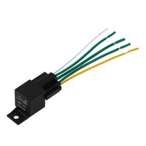 12V 자동차 전환 릴레이 40A 소켓 홀더가있는 5 핀, 하나, 검은 색
