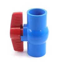 정원 용품 2pcs 20 32mm 블루 PVC 파이프 커넥터 관개 물 튜브 팔꿈치 티 엔드 캡 볼 밸브 수족관 물고기 탱크 피팅, [03] 32mm, [13] Ball Valve