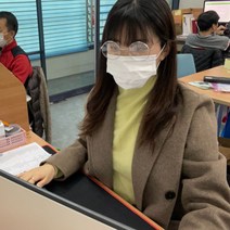 동글이 철테 안경 실버