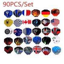 다트 게임 보드 60pcs 90pcs 150pcs 패턴의 50 종류의 항공편 희귀 깃털, 90개