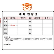 칠판박사 주차현황판 일반형 화이트보드 (자석부착X), 선택12) 주차현황판(소형2)