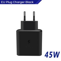 삼성 호환호환 충전기 25w 45w 초고속 EU 미국 갤럭시 S22 S21 S20 FE 노트 20 10 Z 폴드 2 5G c형, [05] EU Black, [04] 45w add cable