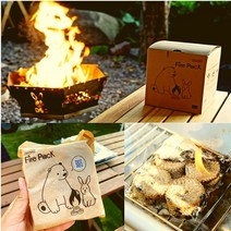 파이어팩 캠핑 연료 숯 장작 착화제 장작불쏘시개 점화제 천연착화탄 번개탄 1박스+1팩(사은품), 1박스/5팩+1팩