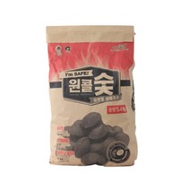 꾸버스 원콜 야자숯 캠핑 바베큐 구이용 봉지 숯 모음, 1봉, 5.4kg