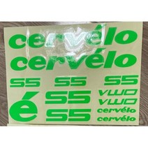 Cervelo S5 자전거 자전거 프레임 스티커 그래픽 접착제 세트 비닐 사이클링 데칼, fluorescent green