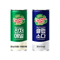 캐나다드라이 진저에일 5캔+클럽소다 5캔 총10캔, 단품