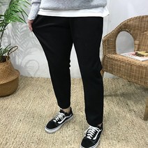 이루네 남자 겨울 세미와이드 기모 융스판 면바지