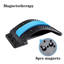 Magnetotherapy 다단계 조정 가능한 뒤 마사지 기계 들것 허리 목 적당 요추 자궁 경부 척추 지원 통증 완화, 01 Magnetotherapy Blue