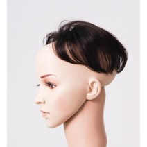 정수리 가르마 커버 자연스러운 웨이브 부분 가발 사이즈 3종류 색상 4가지, 4핀, 갈색