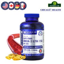 내츄럴365 캐나다 슈퍼파워 오메가3 울트라 1150 1병-6개월분, 상세설명 참조, 없음