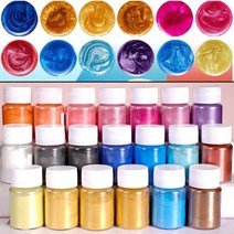 비누만들기 키트 비누 색소 슬라임향료 베이스 9colorsx10g 컬러 세트 컬러 피그먼트 파우더 운모 파우더 에폭시 수지 염료 펄 안료 내츄럴 아트 네일 운모 미네랄 파우더, 20개