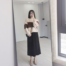 슬릿 트임 스커트 SUMUI150CM 작은 키커 보이는 코디 겨울 가을 클래식 A라인 2112706303