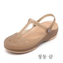 Z3JC 샌들녀 인싸 통굽 미끄럼 방지 비치 슈즈 백헤드 샌들녀 플랫 슬리퍼웨지힐 젤리 슈즈